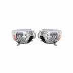 For 2012-2015 Toyota Tacoma Chrome Housing Headlights Headlamps Clear Lens Left+Right Set