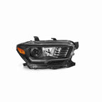 For 16-21 Toyota Tacoma Black Projector Headlight Lamp DRL W/O LED Left+Right