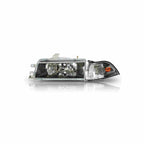 For 1988-1992 Toyota Corolla Sedan EE90-E92-AE90 Headlight Black Lamp Left+Right