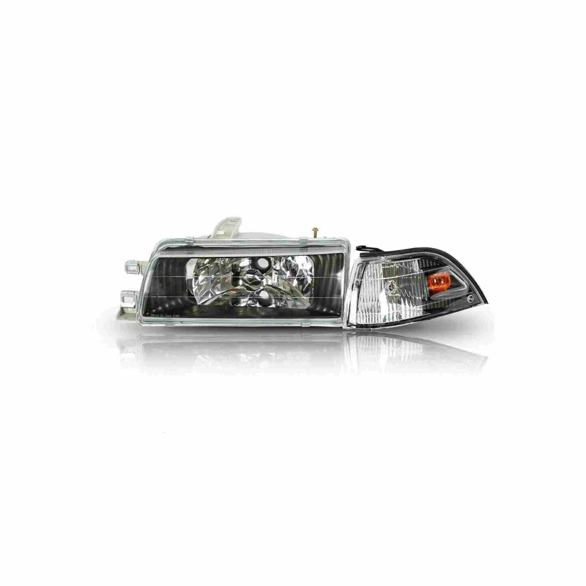 For 1988-1992 Toyota Corolla Sedan EE90-E92-AE90 Headlight Black Lamp Left+Right