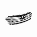 For 2013-2016 Hyundai Santa Fe Sport Style Front Upper Grille Black+Chrome Grill