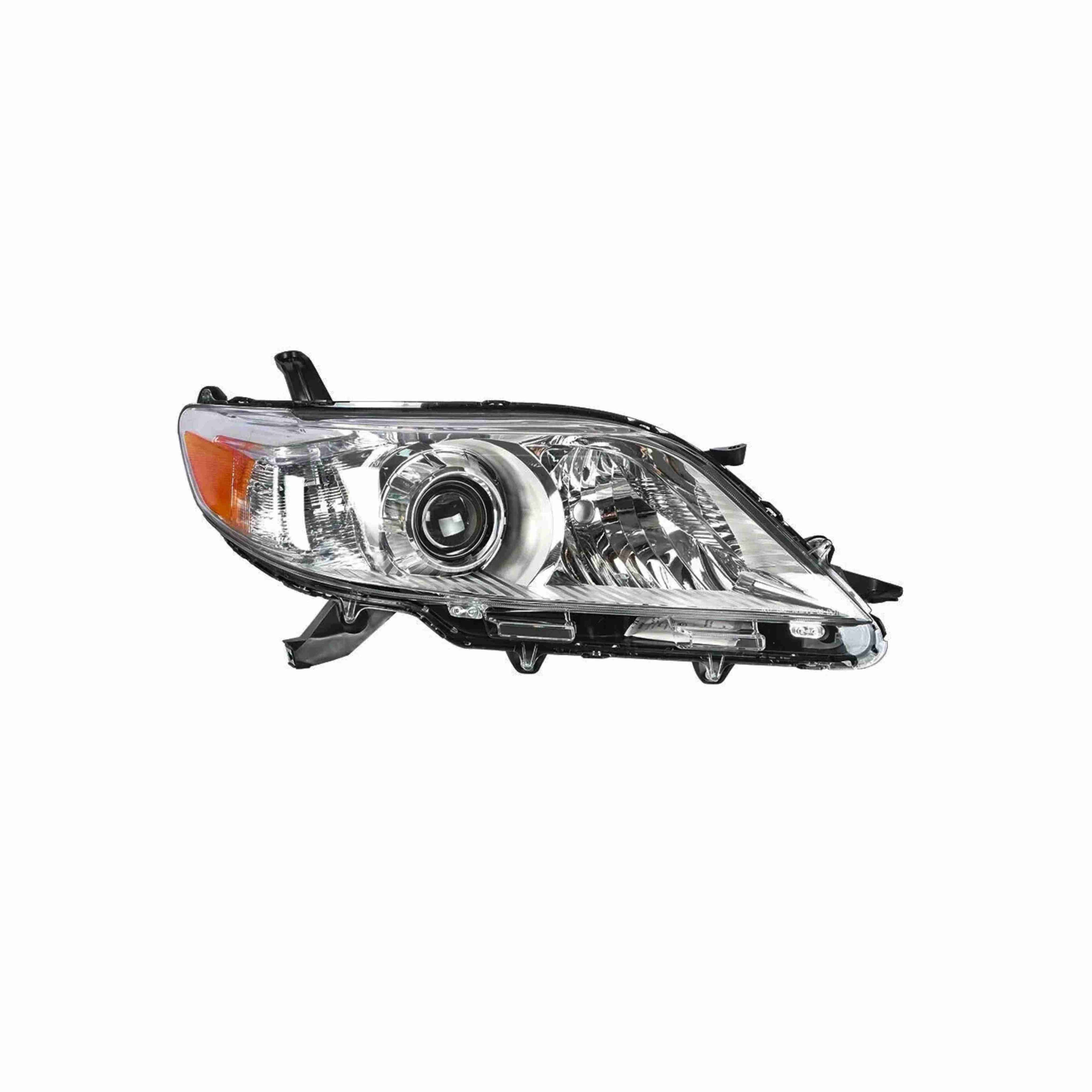 For 2011-2020 Toyota Sienna Clear Lens Headlights Housing Chrome Headlamps Pair Set Left+Right