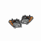 For 05-08 Nissan Frontier 05-07 Pathfinder Black Housing Headlamp Clear Lens Headlight Left+Right