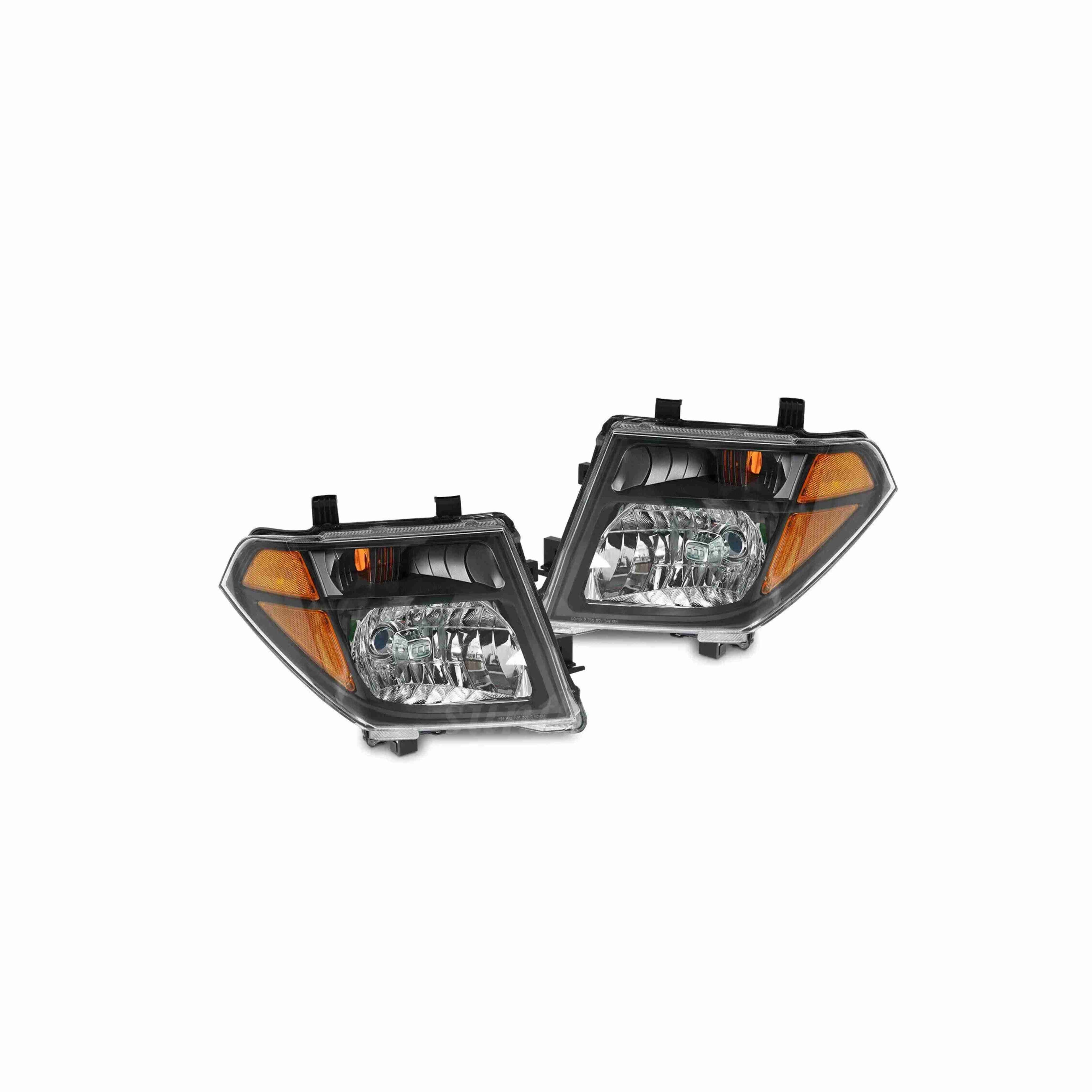 For 05-08 Nissan Frontier 05-07 Pathfinder Black Housing Headlamp Clear Lens Headlight Left+Right