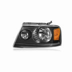 For 2004-2008 Ford F-150 06-08 Mark LT Clear Lens Assembly Headlights Black Housing Amber Corner Left+Right