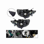 For 2011-2014 Hyundai Sonata Black Headlamp Halogen Clear Headlights Left+Right