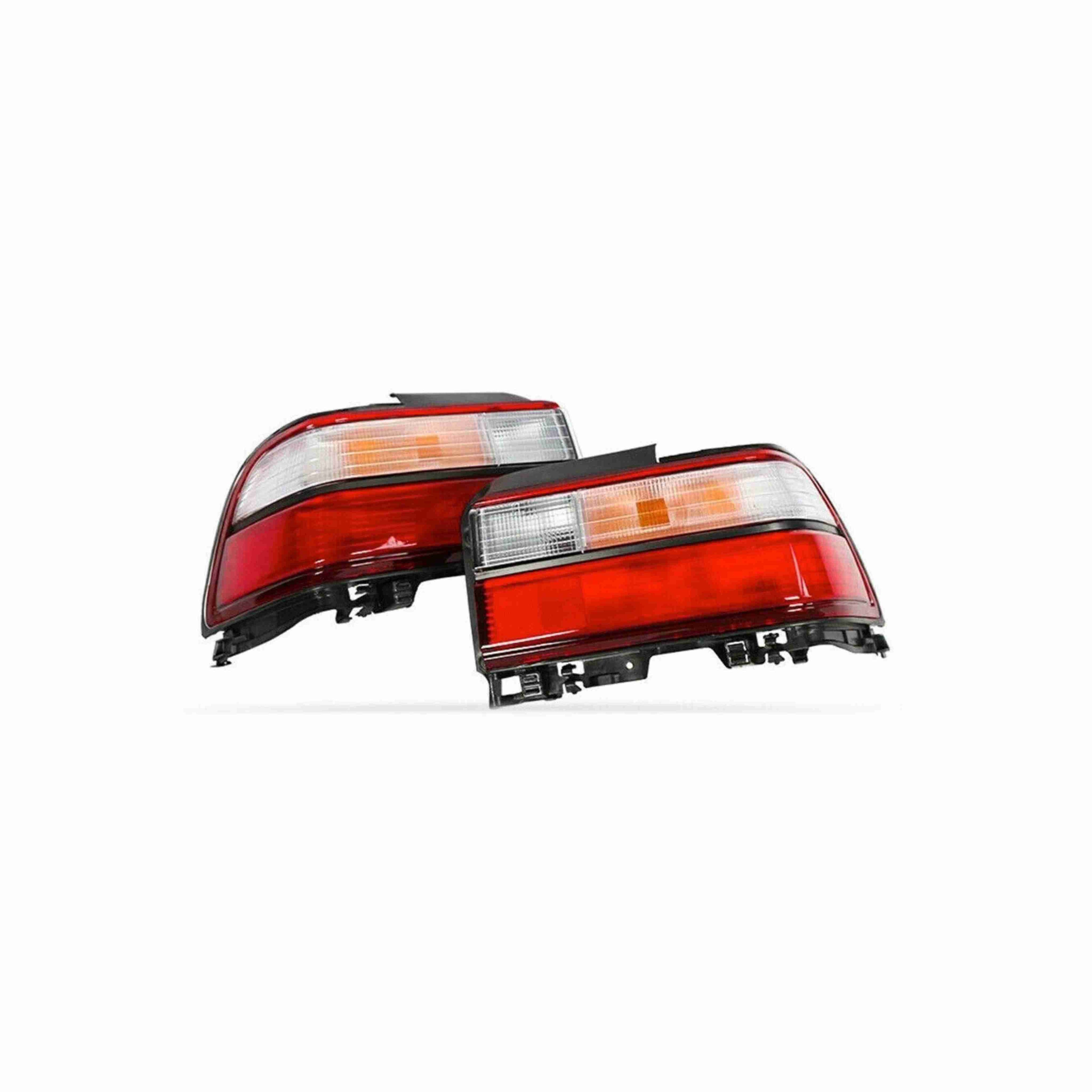 For 1993-1997 Toyota Corolla Tail Light Rear Lamp Clear Red JDM Style Left+Right