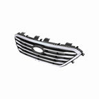 For 2015-2017 Hyundai Sonata Front Bumper Upper Grille Black Chrome Trim Grill