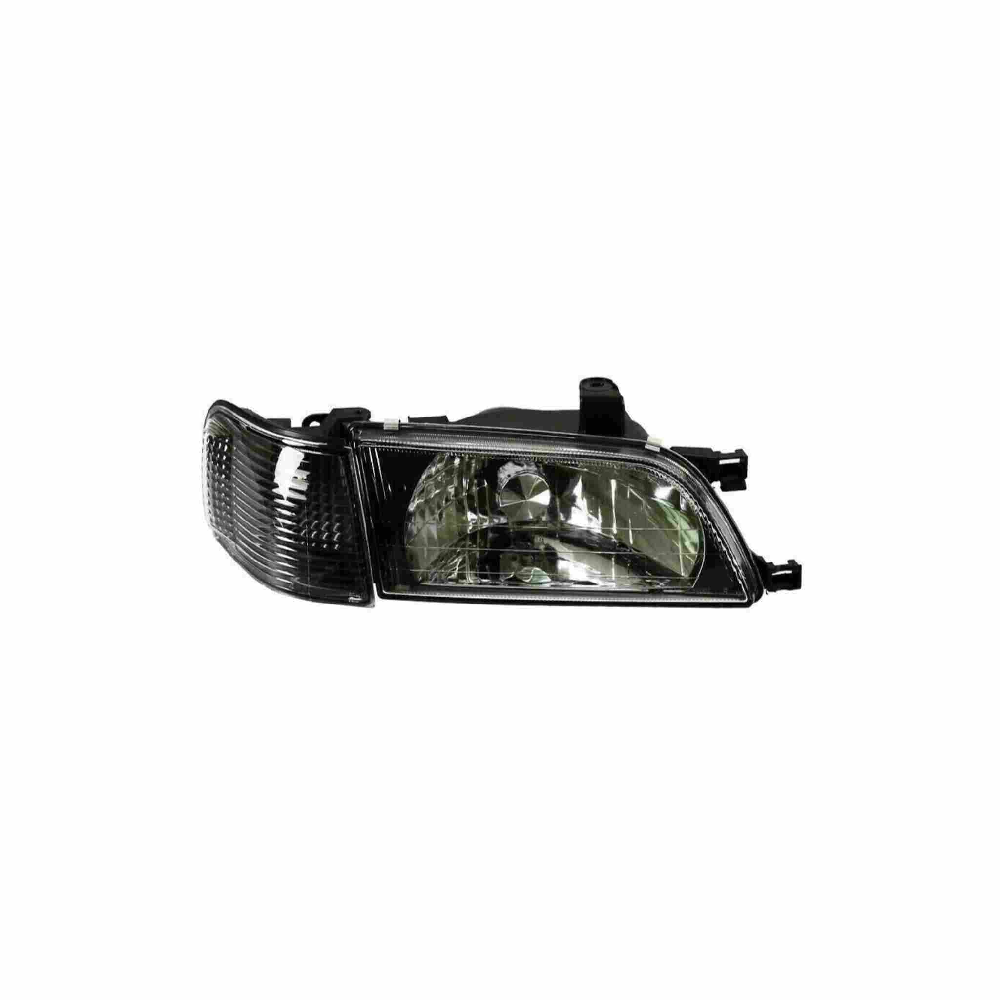 For 1995-1999 Toyota Tercel Headlight Clear Lens HeadLamp Black Set Left+Right