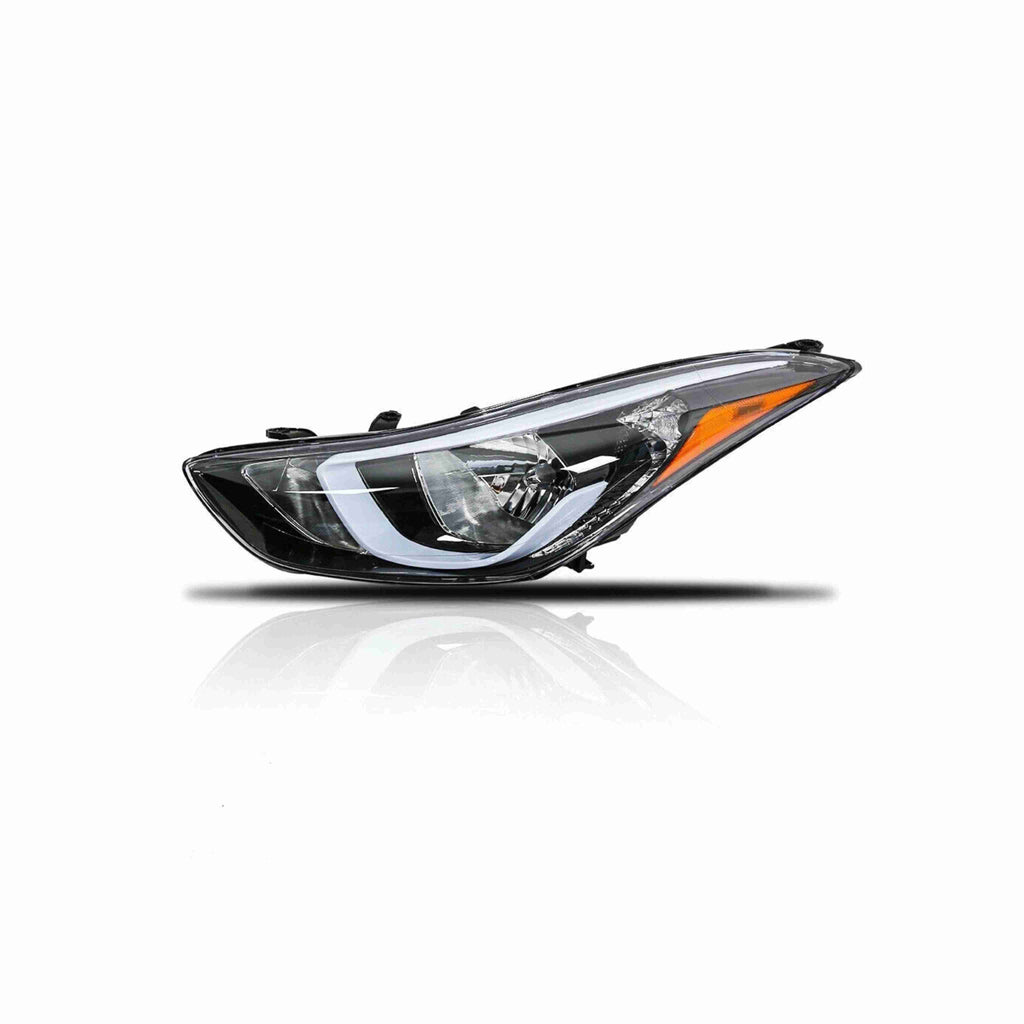 For 2014-2016 Hyundai Elantra Housing Black Headlamp Assembly Clear Lens Headlight Left+Right