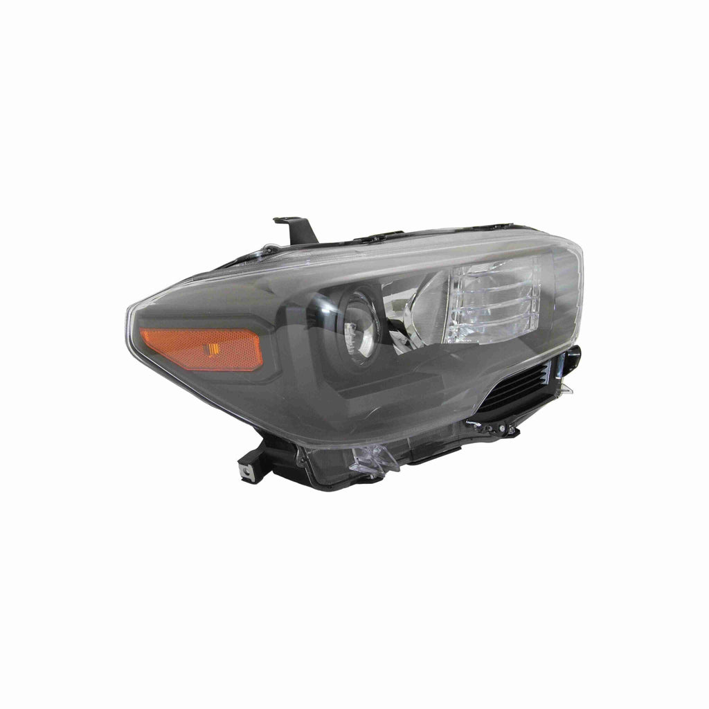 For 16-21 Toyota Tacoma Black Projector Headlight Lamp DRL W/O LED Left+Right