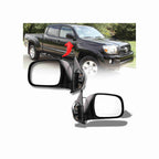 For 2005-2011 Toyota Tacoma 2.7L 4.0L V6 Mirrors Power Black Pair Left+Right Set