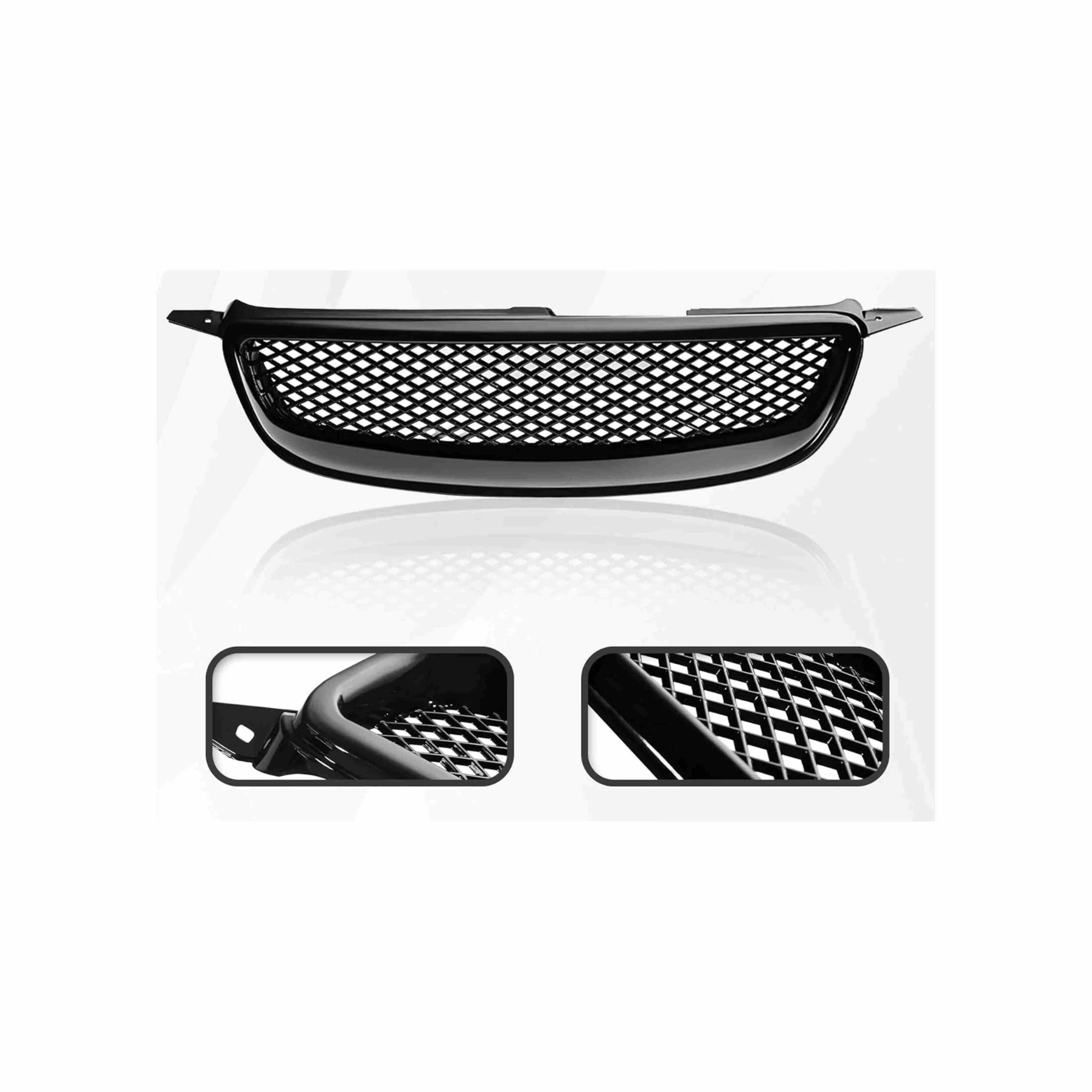 For 2003-2008 Toyota Corolla JDM Type R Front Grille Bumper Mesh Hood ABS Grill