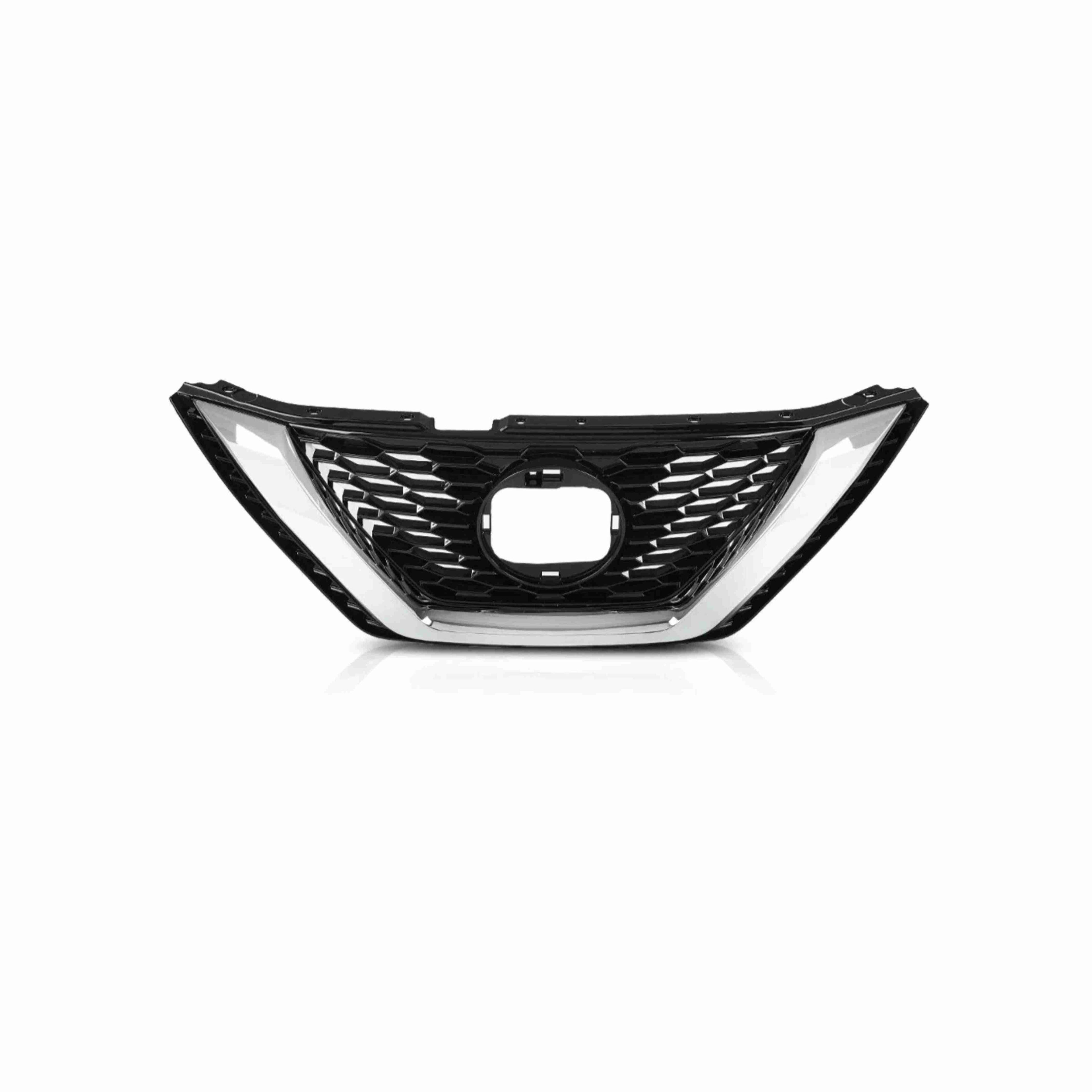 For 2020-2022 Nissan Rogue Qashqai Sport Front Upper Grille Black&Chrome Grill Mesh Style