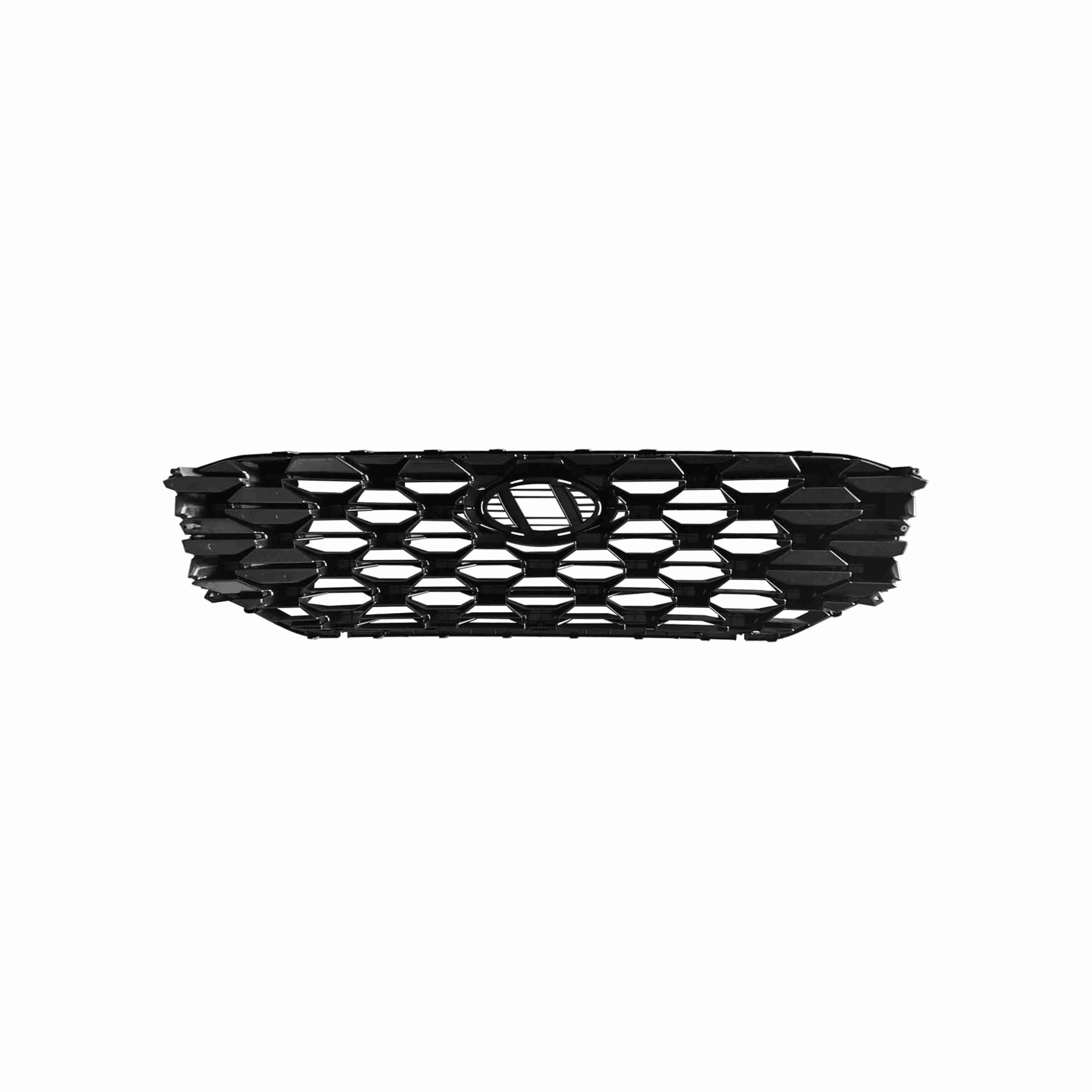 For 2021-2023 Hyundai Santa Fe Front Upper Bumper Grille Assembly Black Grill