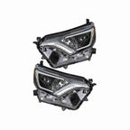 For 2016-2018 Toyota RAV4 Headlights Black Headlamp Assembly Halogen Left+Right