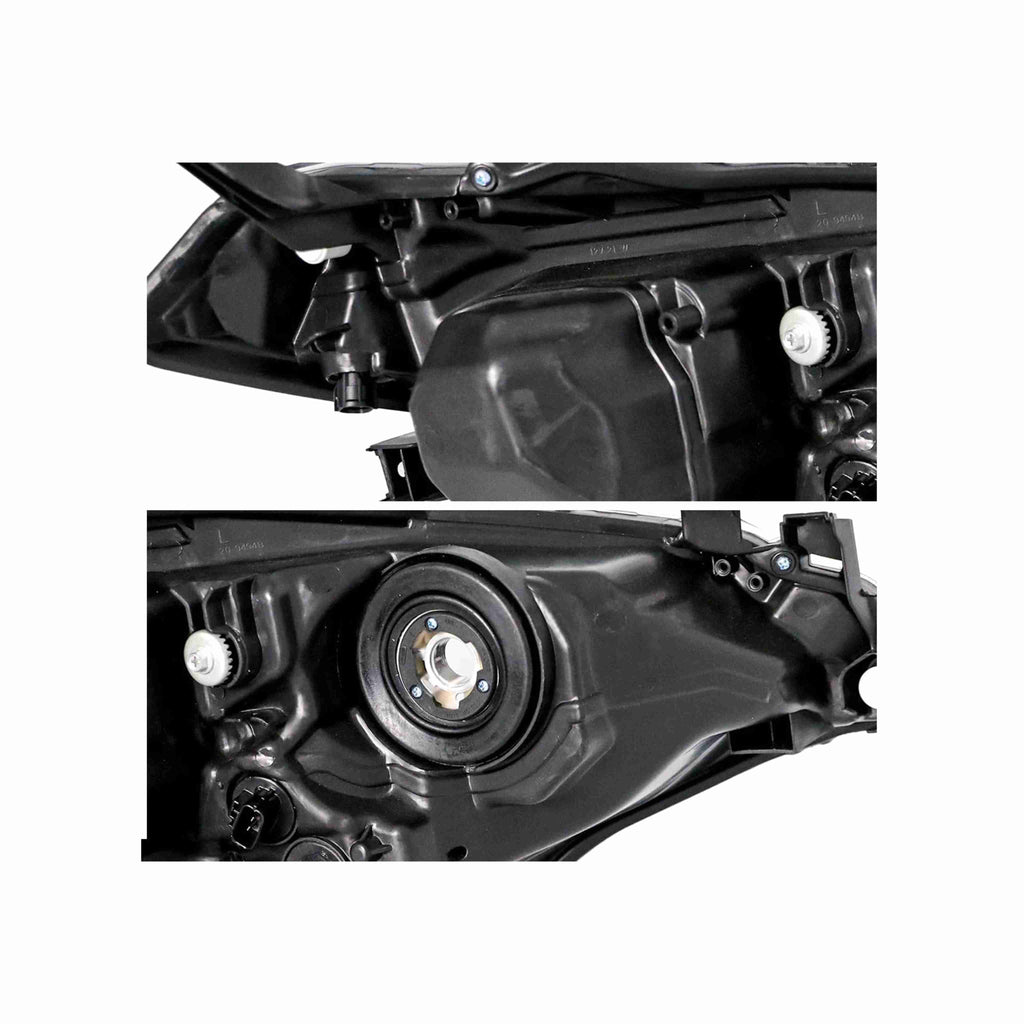 For 2014-2016 Toyota Corolla Headlights Black lamps Clear Lens Left+Right Set