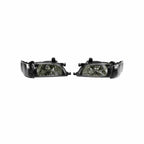 For 1995-1999 Toyota Tercel Headlight Clear Lens HeadLamp Black Set Left+Right
