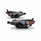 For 2017-2019 Toyota Corolla LE L CE Headlight Halogen Lamp Black Set Left+Right