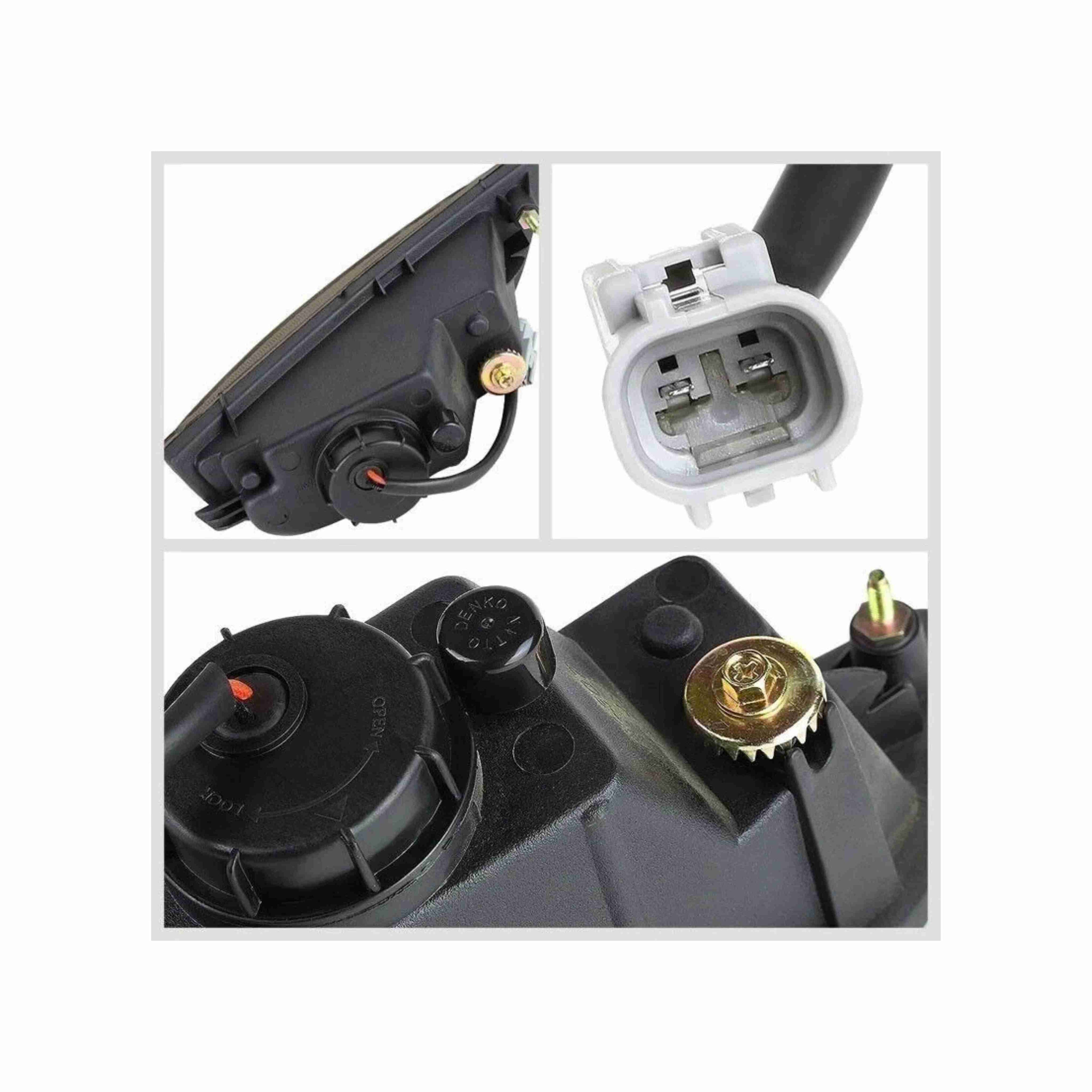For 2001-2002 Toyota Corolla Fog Light Lamps Bulb+Switch Smoke Left+Right