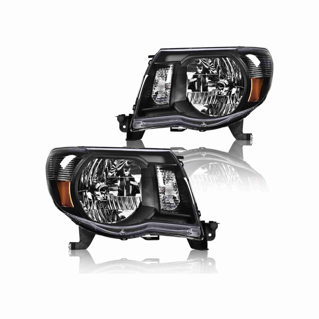 For 2005-2011 Toyota Tacoma Headlights Housing Black TRD Style Left+Right Set