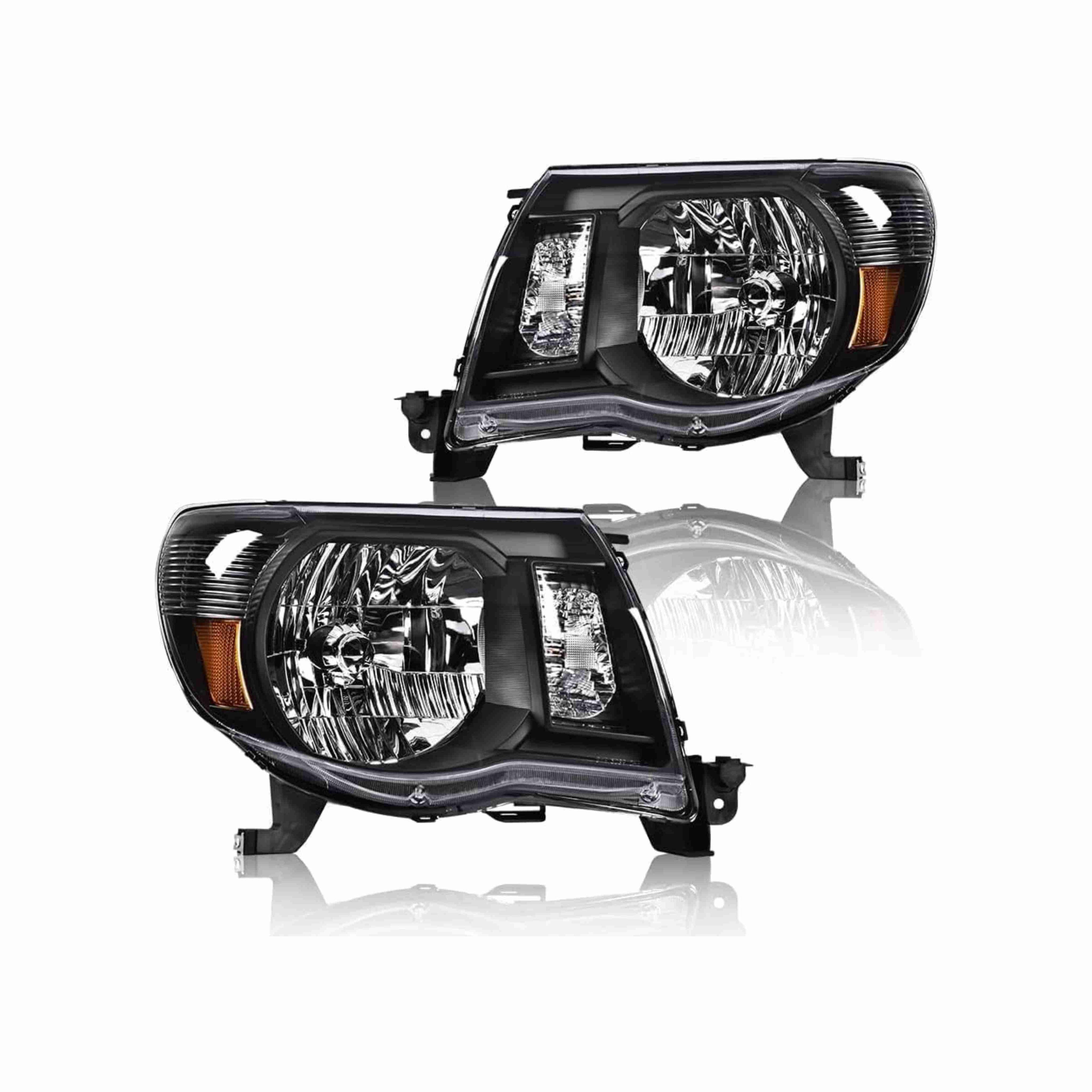 For 2005-2011 Toyota Tacoma Headlights Housing Black TRD Style Left+Right Set