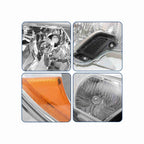 For 2012-2015 Toyota Tacoma Chrome Housing Headlights Headlamps Clear Lens Left+Right Set