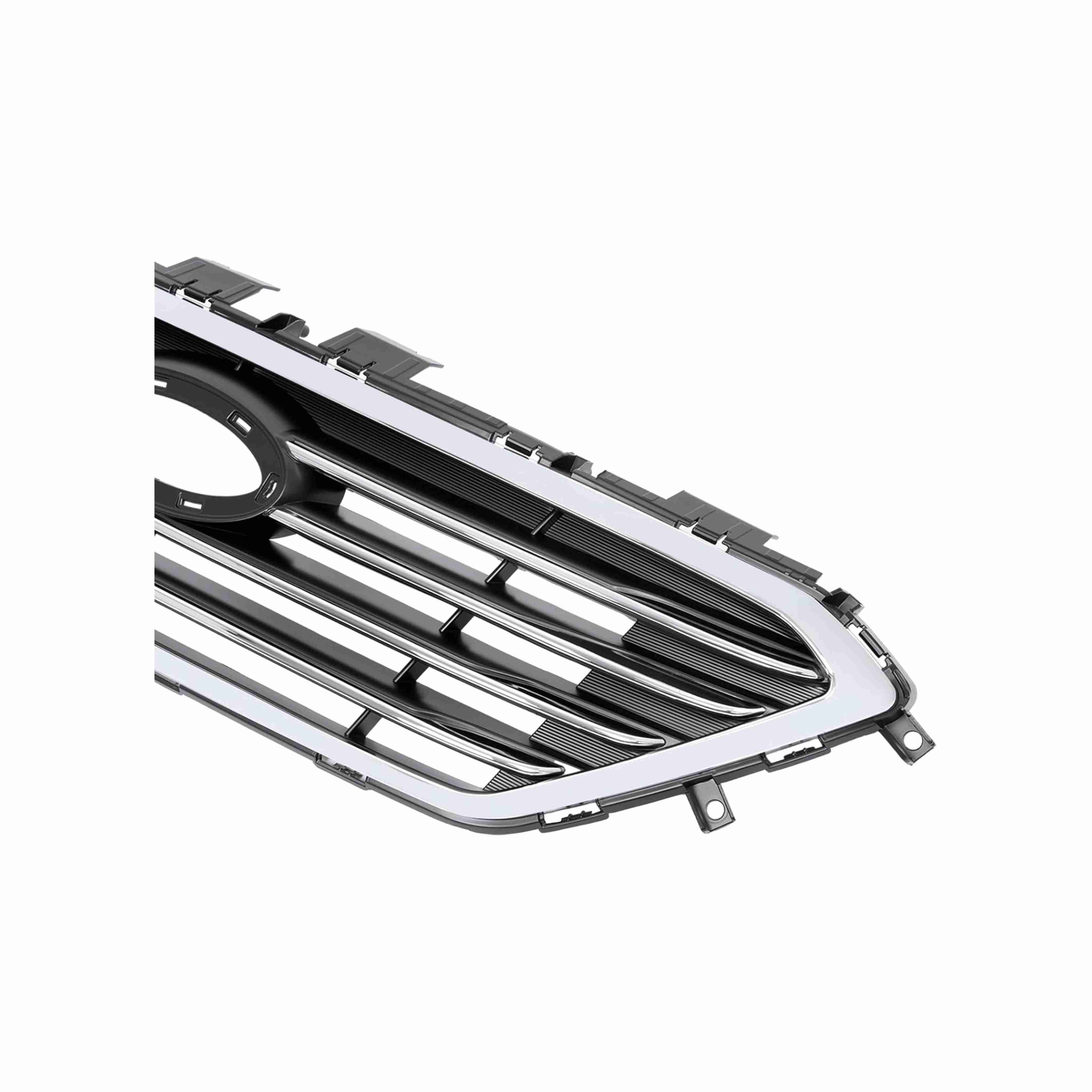 For 2015-2017 Hyundai Sonata Front Bumper Upper Grille Black Chrome Trim Grill