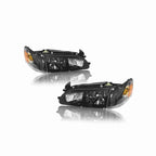 For 1993-1997 Toyota Corolla DX Clear Headlight Black Lamp+Corner Left+Right Set