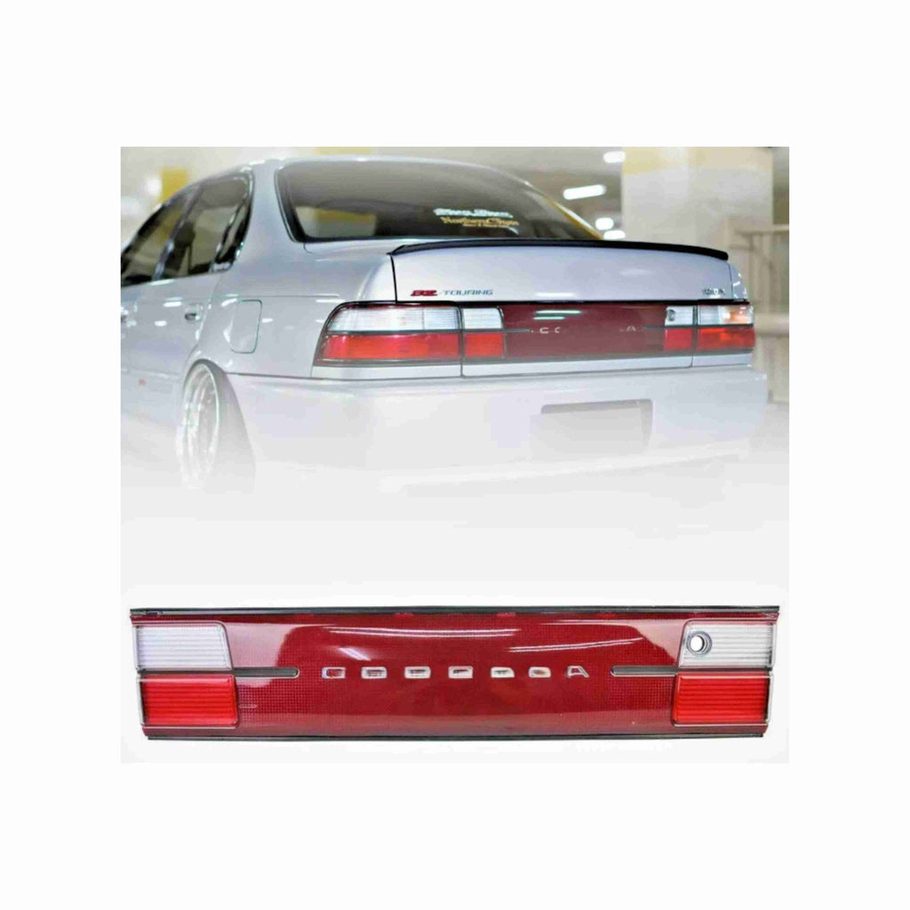 For 1993-1997 Toyota Corolla AE102 AE100 JDM Taillight Trunk Finish Center Panel Red and Chrome
