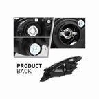 For 2004-2009 Mazda 3 Sedan Headlight Headlamps Housing Black Clear Left+Right