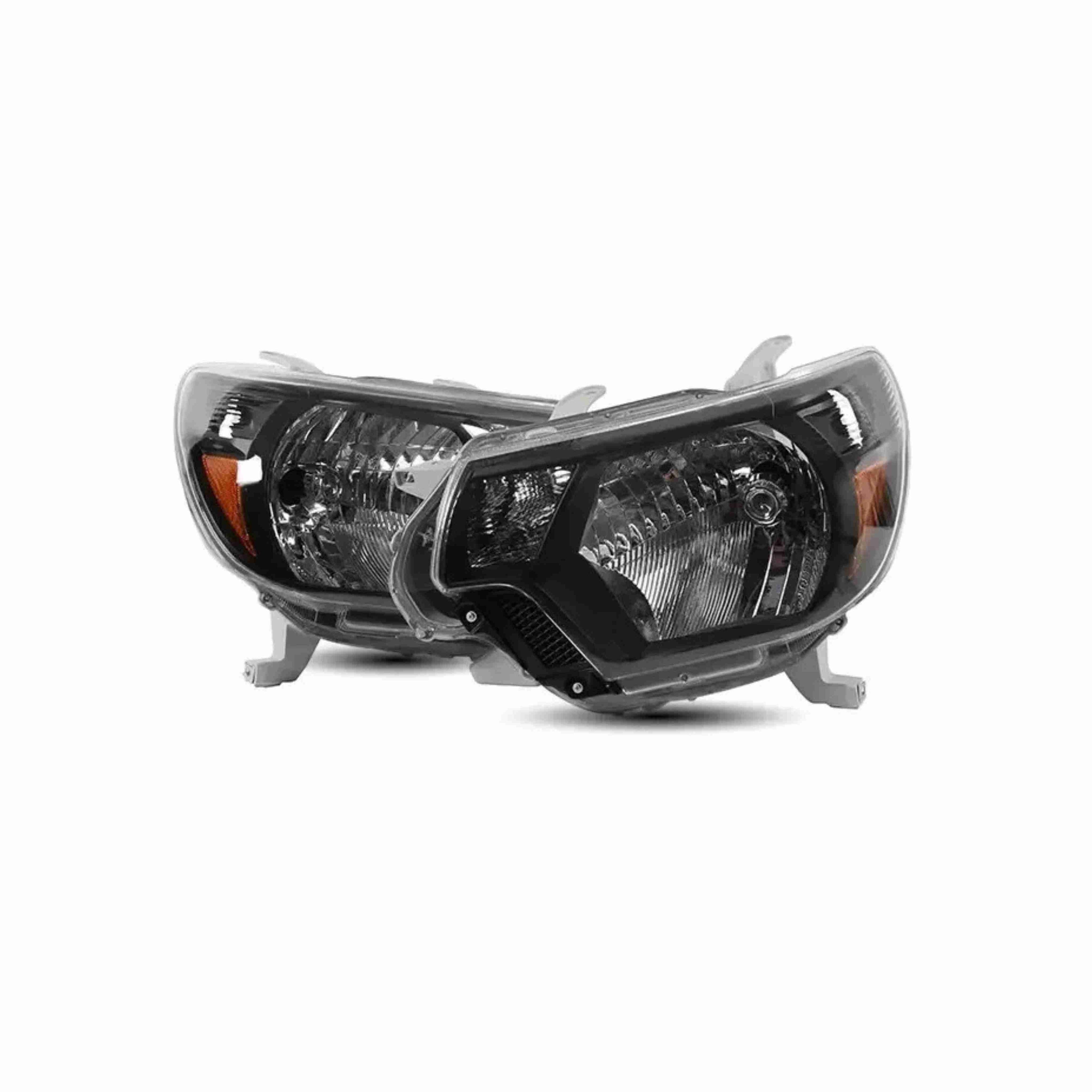 For 2012-2015 Toyota Tacoma Black Headlamp Clear Lens Headlight Left+Right