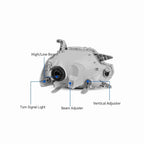 For 2012-2015 Toyota Tacoma Chrome Housing Headlights Headlamps Clear Lens Left+Right Set
