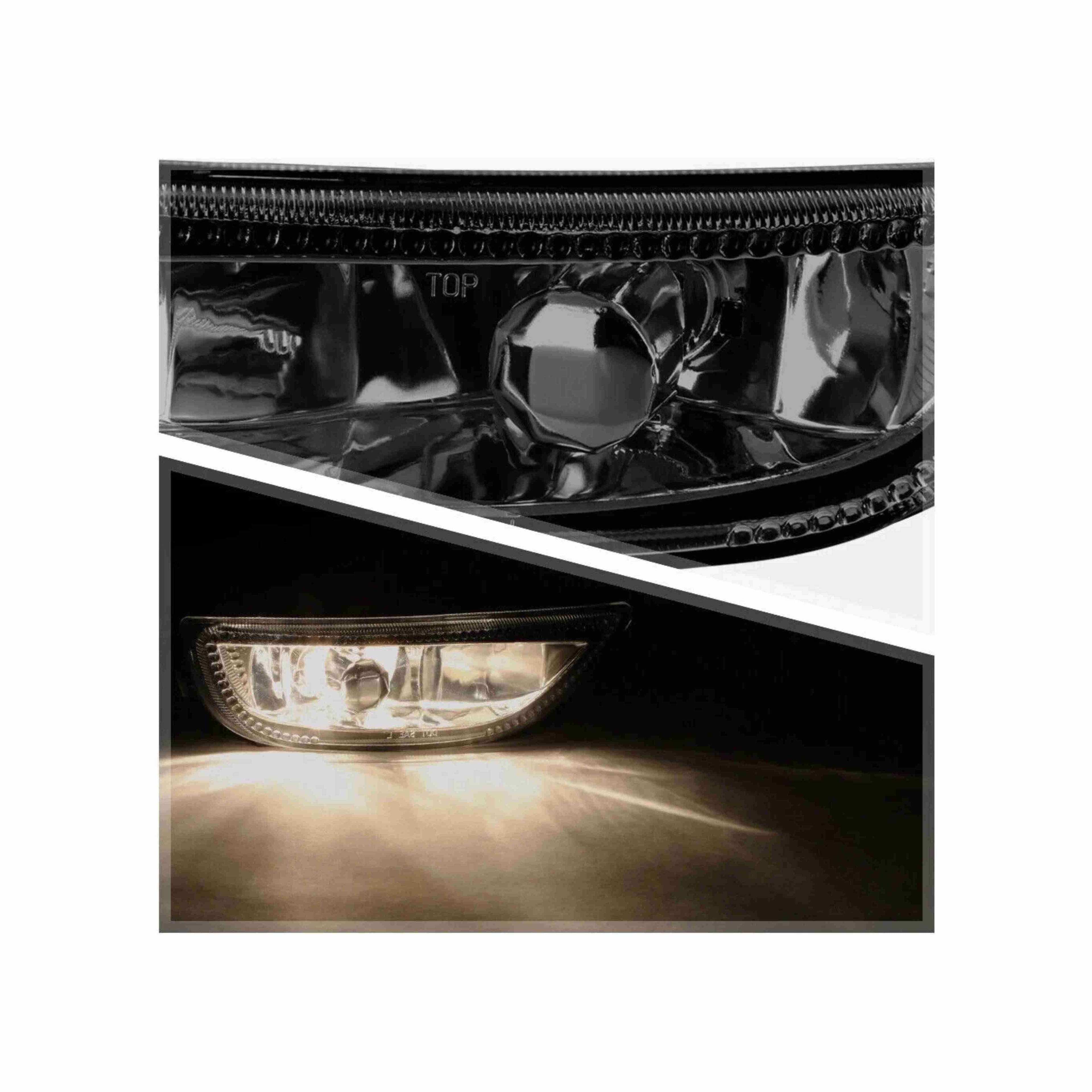 For 2001-2002 Toyota Corolla Fog Light Lamps Bulb+Switch Smoke Left+Right