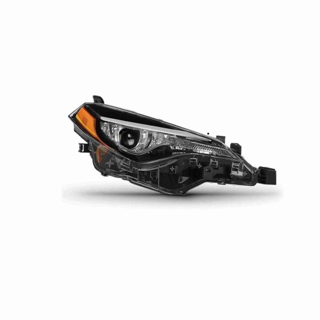For 2017-2019 Toyota Corolla LE L CE Headlight Halogen Lamp Black Set Left+Right