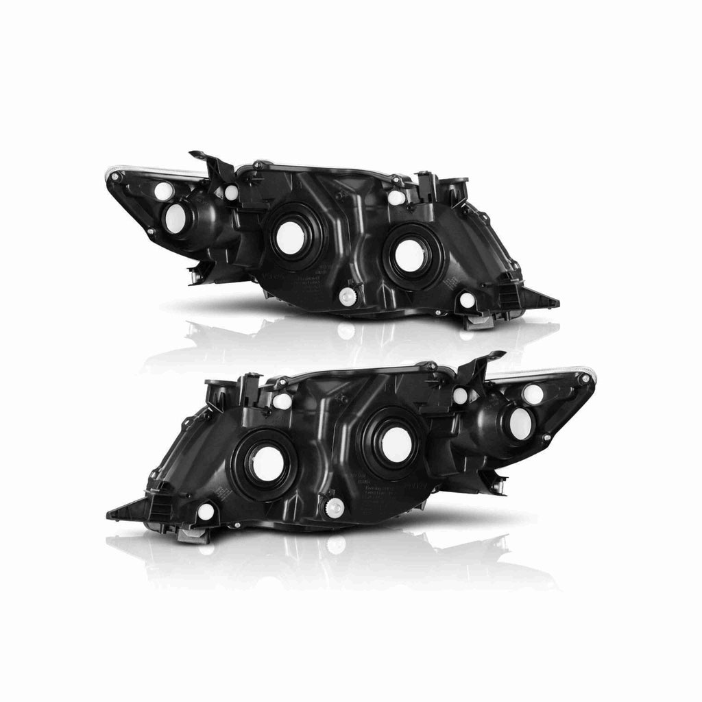 For 2009-2010 Toyota Corolla Headlights Housing Chrome Clear Lamp Left+Right Set