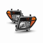 For 05-08 Nissan Frontier 05-07 Pathfinder Black Housing Headlamp Clear Lens Headlight Left+Right