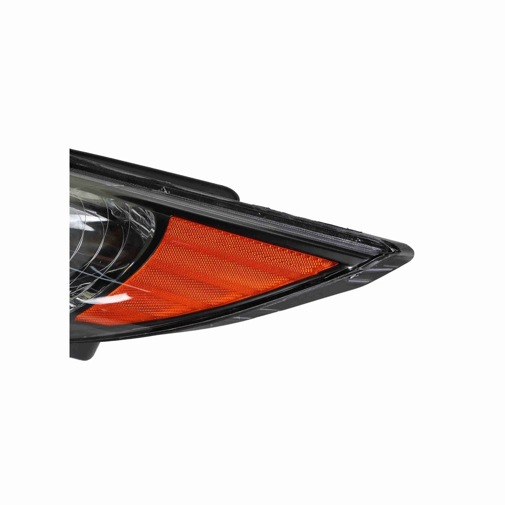 For 2011-2014 Hyundai Sonata Black Headlamp Halogen Clear Headlights Left+Right