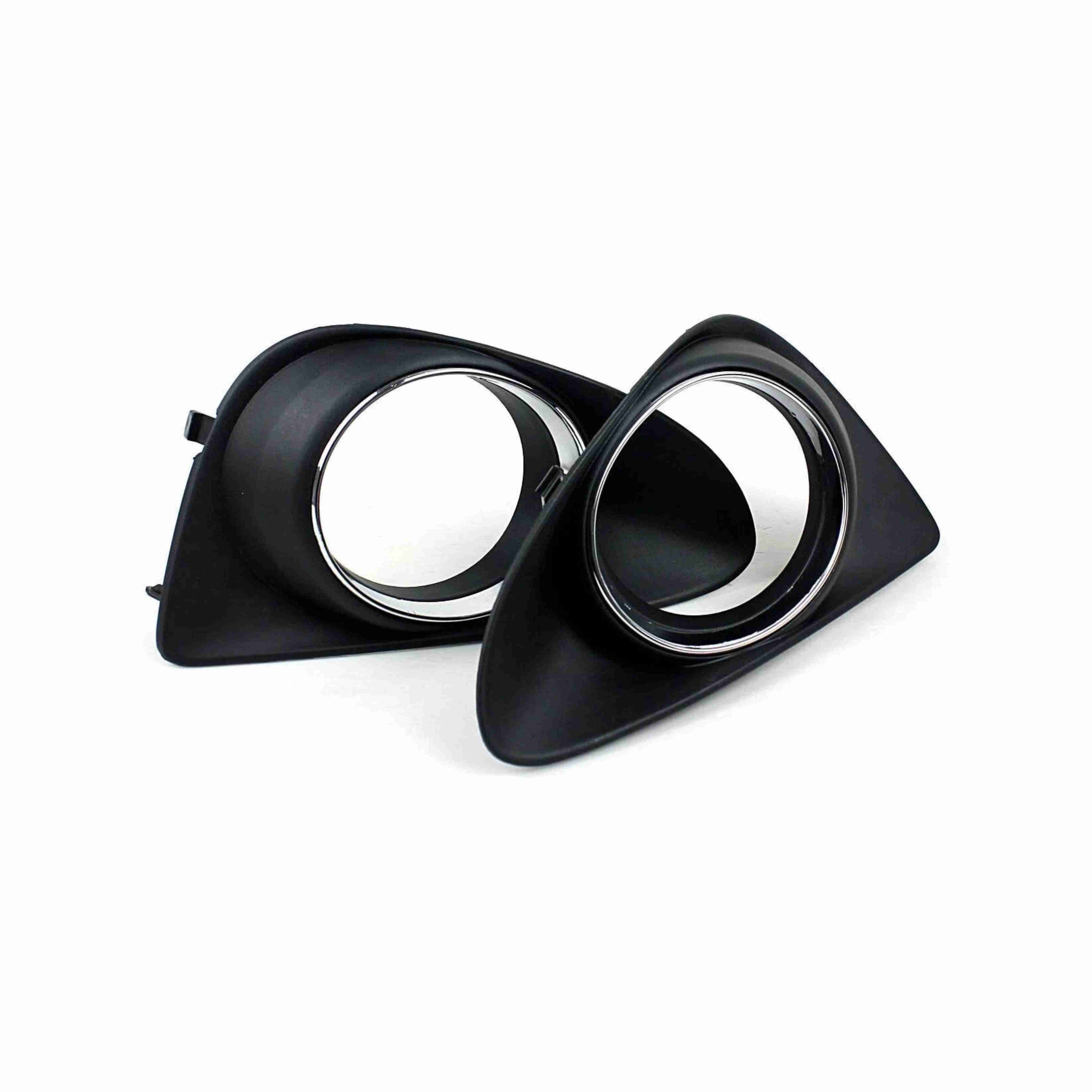For 2012-2014 Toyota Yaris Hatchback Fog Light Lamp Chrome Housing Left+Right