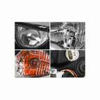 For 2014-2016 Toyota Corolla Headlights Black lamps Clear Lens Left+Right Set