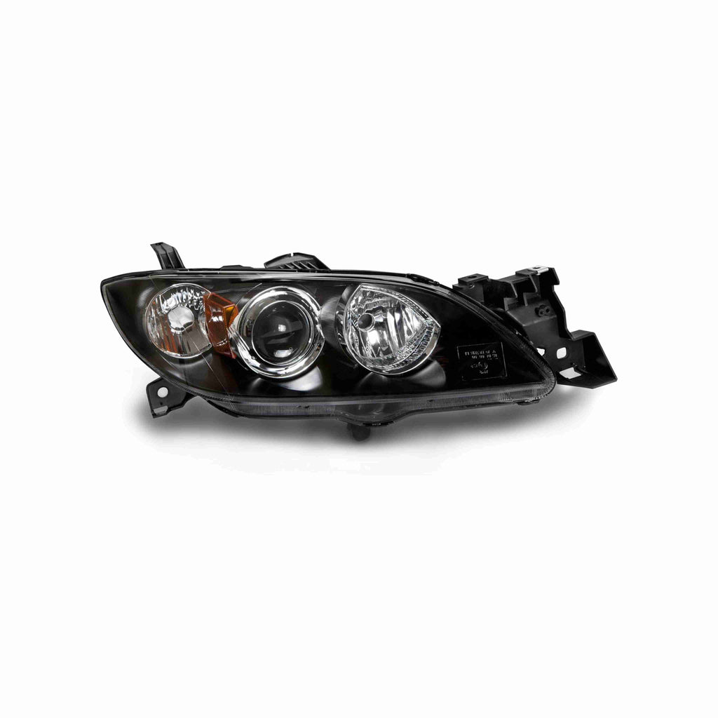 For 2004-2009 Mazda 3 Sedan Headlight Headlamps Housing Black Clear Left+Right