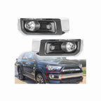 For 2014-2020 Toyota 4Runner Limited Fog Light Lamp Chrome Black Left+Right
