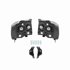 For 2007-2014 Chevrolet Tahoe Suburban Avalanche Black Headlamps Clear Lens Headlights Left+Right