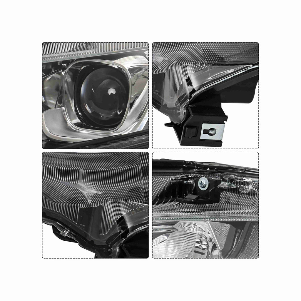 For 2016-2021 Honda Civic Led Light Housing Black Headlamp Clear Lens Headlight Halogen Left+Right