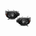 For 2012-2015 Toyota Tacoma Black Headlamp Clear Lens Headlight Left+Right