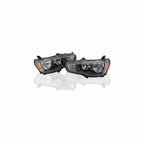 For 2008-2017 Mitsubishi Lancer EVO Headlights Lamps Black Halogen Left+Right