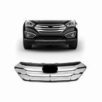 For 2013-2016 Hyundai Santa Fe Sport Style Front Upper Grille Black+Chrome Grill