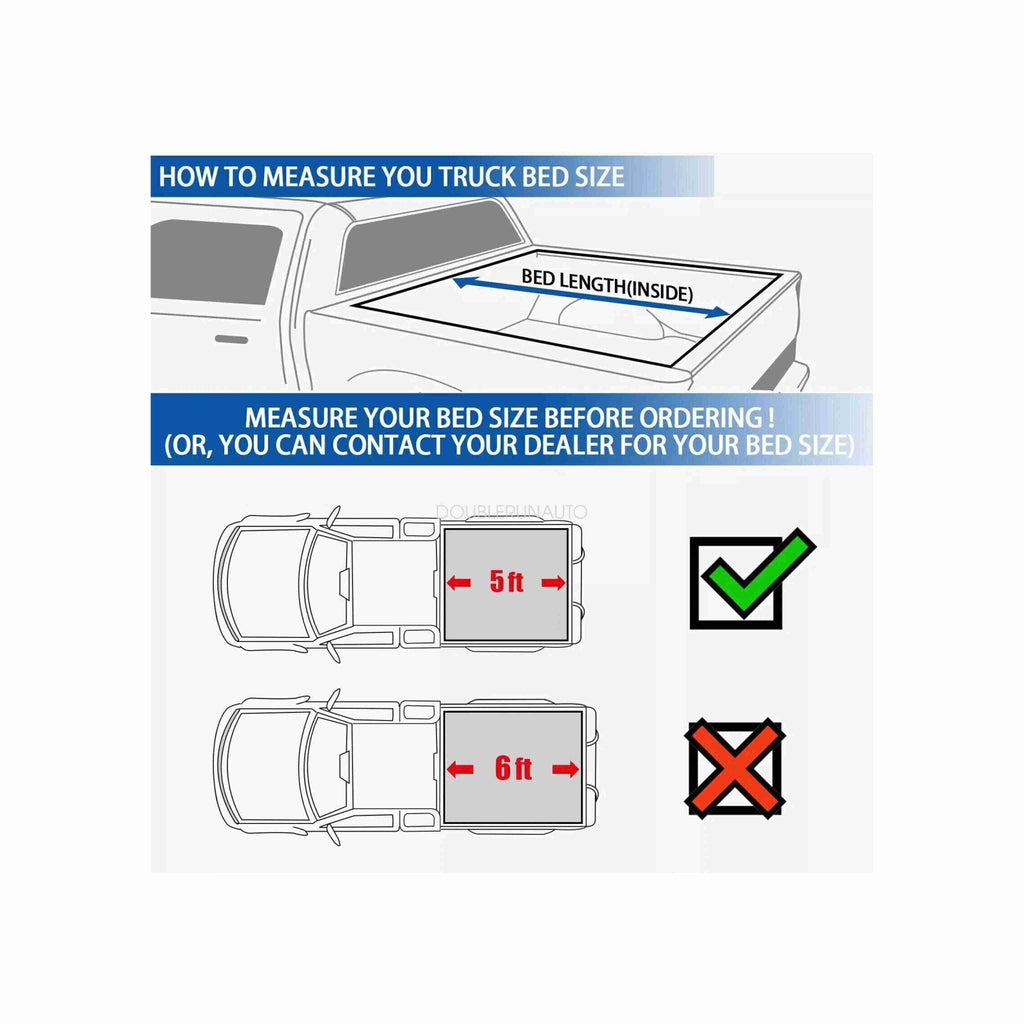 For 2005-2023 Nissan Frontier 3 Truck Bed Fold Tonneau Cover Waterproof Soft 5Ft