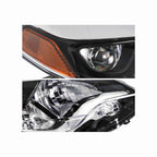 For 2014-2016 Toyota Corolla Headlights Black lamps Clear Lens Left+Right Set