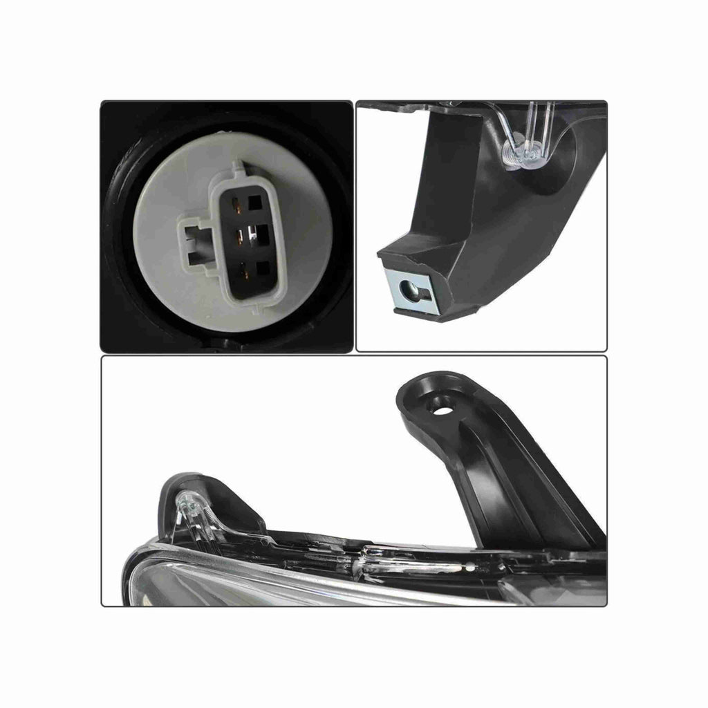 For 2011-2020 Toyota Sienna Clear Lens Headlights Housing Chrome Headlamps Pair Set Left+Right